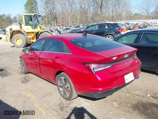 2022 Hyundai Elantra Hybrid Limited with VIN KMHLN4AJ2NU024213, listed as a IAAI auction lot 41643493 with 46,135 mi miles. Bid and sale history available at carsss.com. Image 3.