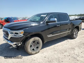 2019 Ram 1500 Limited with VIN 1C6SRFHT4KN525446, listed as a Copart auction lot 52376085 with 101,931 mi miles and Salvage title. Bid and sale history available at DreamBid. Image 1.