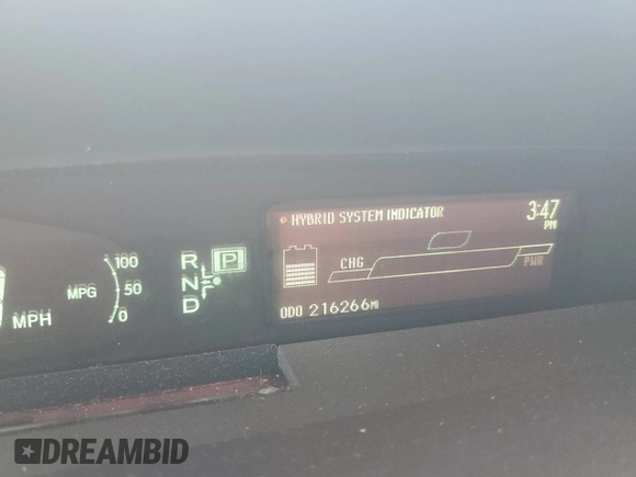 2011 Toyota Prius I z VIN JTDKN3DU6B5340669, wystawiony jako Copart lot #57513955 z przebiegiem 216 266 mil mil oraz Szkoda całkowita • Salvage title. Historia ofert i sprzedaży dostępna na DreamBid. Obrazek 9.