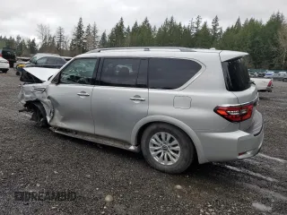 2021 Nissan Armada SV with VIN JN8AY2AC9M9146310, listed as a Copart auction lot 88297375 with 56,146 mi miles and Salvage Title. Bid and sale history available at carsss.com. Image 2.