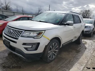 2017 Ford Explorer Platinum with VIN 1FM5K8HT5HGA00782, listed as a Copart auction lot 46966625 with 154,738 mi miles and Clean Title. Bid and sale history available at carsss.com. Image 1.