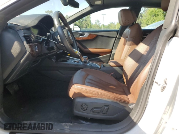 2018 Audi A5 Sportback Premium Plus with VIN WAUBNCF55JA010465, listed as a Copart auction lot 54225155 with 115,393 mi miles and Clean Title. Bid and sale history available at carsss.com. Image 7.