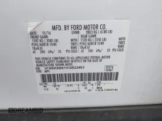 2017 Ford Explorer with VIN 1FM5K8B81HGB22463, listed as a IAAI auction lot 42279344 with 187,266 mi miles and . Bid and sale history available at DreamBid. Image 9.