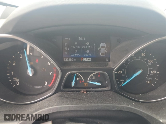2017 Ford Escape S с VIN 1FMCU0F79HUD81952, выставлен на аукционе Copart как лот 57172565 с пробегом 133 860 миль миль и Списание • Salvage title. История ставок и продаж доступна на DreamBid. Изображение 9.