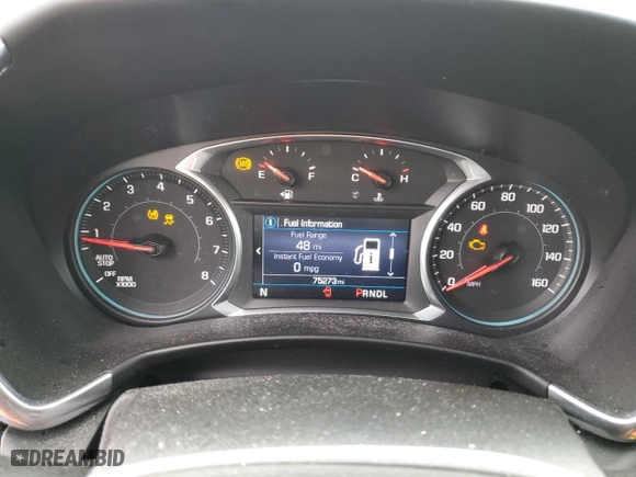 2020 Chevrolet Equinox LT with VIN 2GNAXUEV3L6132846, listed as a Copart auction lot 51120915 with 75,273 mi miles and Salvage Title. Bid and sale history available at carsss.com. Image 9.