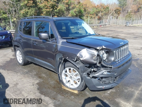 2017 Jeep Renegade Latitude with VIN ZACCJABB3HPF84074, listed as a IAAI auction lot 41867396 with 65,323 mi miles. Bid and sale history available at carsss.com. Image 1.