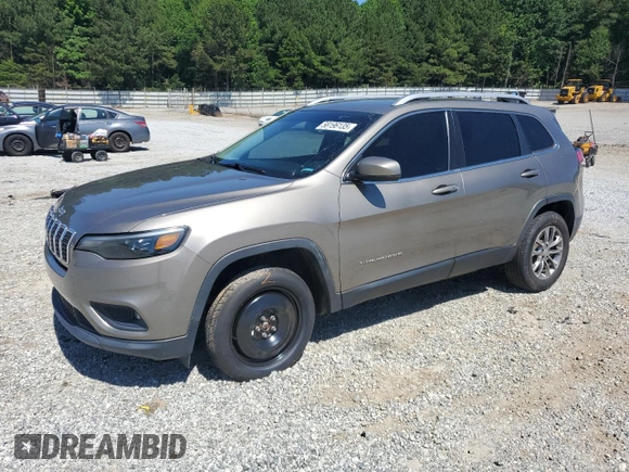 2019 Jeep Cherokee Latitude Plus z VIN 1C4PJMLB0KD112955, wystawiony jako Copart lot #58196135 z przebiegiem 85 856 mil mil oraz Szkoda całkowita • Salvage title. Historia ofert i sprzedaży dostępna na DreamBid. Obrazek 1.