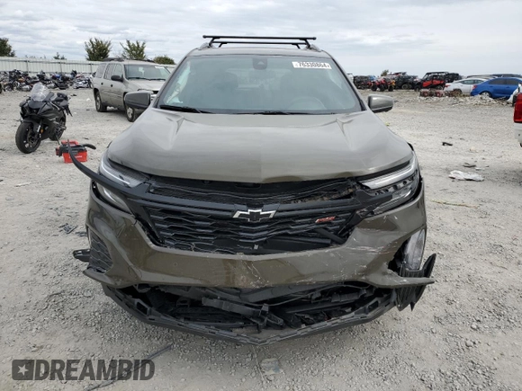 2024 Chevrolet Equinox RS with VIN 3GNAXMEG0RL161372, listed as a Copart auction lot 76330864 with 11,312 mi miles and Salvage title. Bid and sale history available at DreamBid. Image 5.