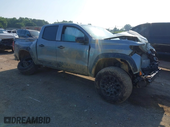 2024 Chevrolet Colorado 4WD Trail Boss with VIN 1GCPTEEK8R1307923, listed as a IAAI auction lot 42423905 with 4,190 mi miles and . Bid and sale history available at DreamBid. Image 1.