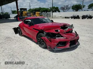2023 Toyota Supra 3.0 with VIN WZ1DB0G05PW059555, listed as a Copart auction lot 58417825 with 20,026 mi miles and Salvage title. Bid and sale history available at DreamBid. Image 13.