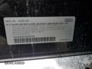 2014 Audi A8 3.0T z VIN WAURGAFD1EN003340, wystawiony jako Copart lot #47531465 z przebiegiem Nie podano mil oraz Szkoda całkowita • Salvage title. Historia ofert i sprzedaży dostępna na DreamBid. Obrazek 12.