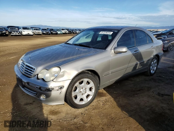 2005 Mercedes-Benz C 240 with VIN WDBRF61J45A741882, listed as a Copart auction lot 87228244 with 94,595 mi miles and Salvage Title. Bid and sale history available at DreamBid. Image 1.