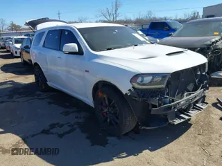 2018 Dodge Durango SRT with VIN 1C4SDJGJ3JC198039, listed as a IAAI auction lot 41635550 with 158,583 mi miles and . Bid and sale history available at carsss.com. Image 1.