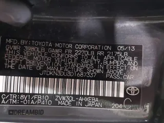 2013 Toyota Prius One z VIN JTDKN3DU3D1687337, wystawiony jako IAAI lot #41200238 z przebiegiem 163 085 mil mil oraz . Historia ofert i sprzedaży dostępna na DreamBid. Obrazek 9.