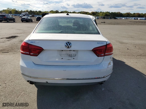2013 Volkswagen Passat SEL Premium with VIN 1VWCM7A34DC083047, listed as a Copart auction lot 75218054 with 0 mi miles and Salvage Title. Bid and sale history available at carsss.com. Image 6.