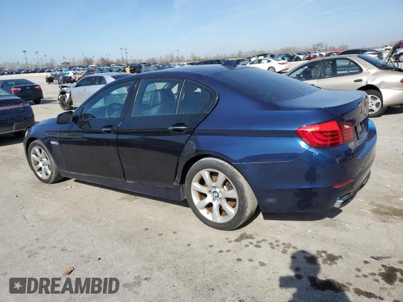 2013 BMW 5 Series 550i with VIN WBAFR9C59DD226772, listed as a Copart auction lot 50643795 with 117,277 mi miles and Clean Title. Bid and sale history available at carsss.com. Image 2.