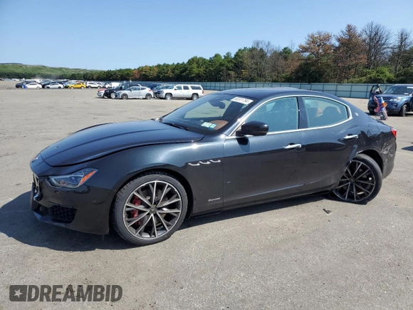 2021 Maserati Ghibli S Q4 GranLusso with VIN ZAM57YTL2M1365779, listed as a Copart auction lot 68241794 with 36,699 mi miles and Salvage Title. Bid and sale history available at carsss.com. Image 1.