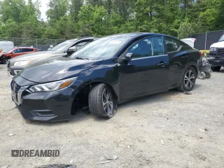 2021 Nissan Sentra SV with VIN 3N1AB8CVXMY214593, listed as a Copart auction lot 57843585 with 63,307 mi miles and Salvage title. Bid and sale history available at DreamBid. Image 1.