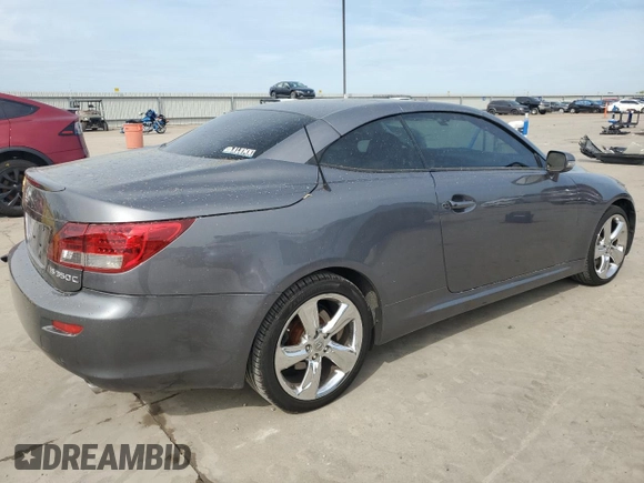 2012 Lexus IS 350 C с VIN JTHFE2C23C2508829, выставлен на аукционе Copart как лот 50292405 с пробегом 66 471 миль миль и Списание • Salvage title. История ставок и продаж доступна на DreamBid. Изображение 3.