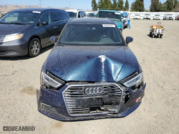 2017 Audi A3 Sportback e-tron Premium Plus with VIN WAUTPBFF7HA146009, listed as a Copart auction lot 58460494 with 124,656 mi miles and Salvage Title. Bid and sale history available at carsss.com. Image 5.
