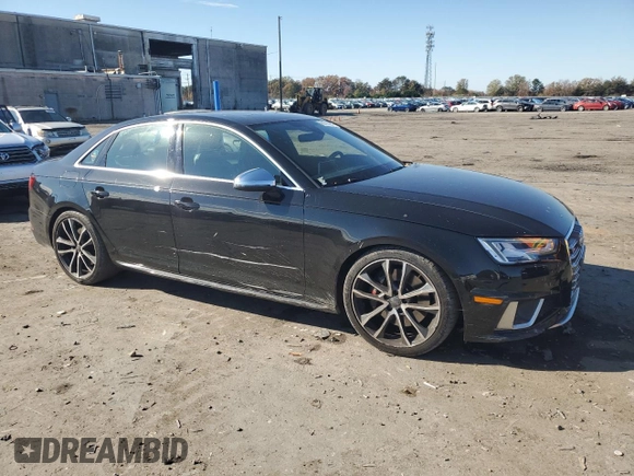 2019 Audi S4 Premium Plus with VIN WAUB4AF45KA115863, listed as a Copart auction lot 80114384 with 61,969 mi miles and Salvage Title. Bid and sale history available at carsss.com. Image 4.