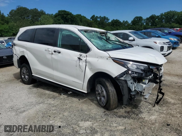 2024 Toyota Sienna LE z VIN 5TDKRKEC1RS195484, wystawiony jako Copart lot #55688995 z przebiegiem 20 281 mil mil oraz Czysty tytuł • Clean title. Historia ofert i sprzedaży dostępna na DreamBid. Obrazek 4.