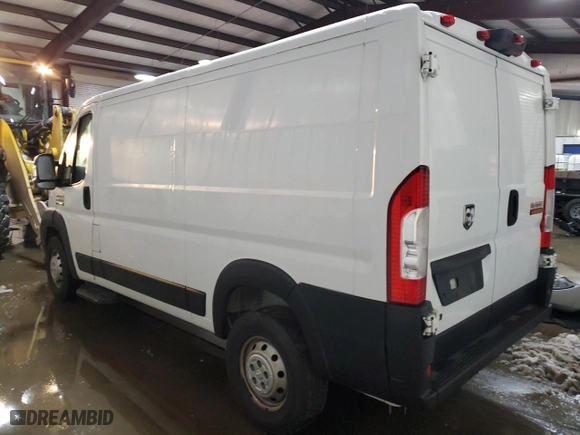 2021 Ram ProMaster Cargo Van with VIN 3C6LRVAGXME567168, listed as a Copart auction lot 88872215 with 70,277 mi miles and Salvage Title. Bid and sale history available at carsss.com. Image 2.