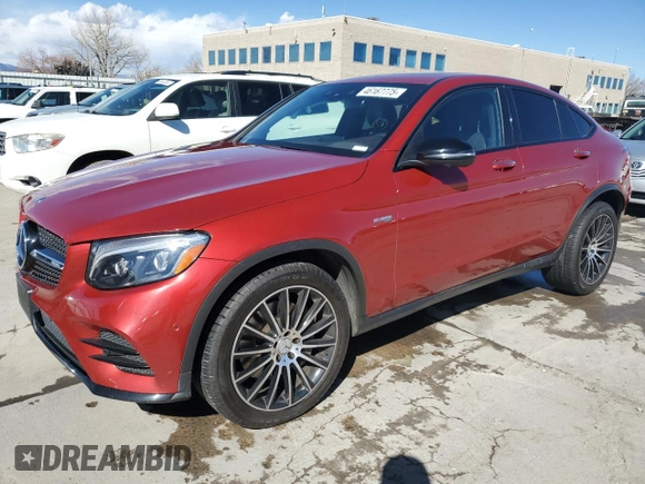 2019 Mercedes-Benz GLC with VIN WDC0J6EB0KF609884, listed as a Copart auction lot 46167775 with 43,011 mi miles and Salvage Title. Bid and sale history available at carsss.com. Image 1.
