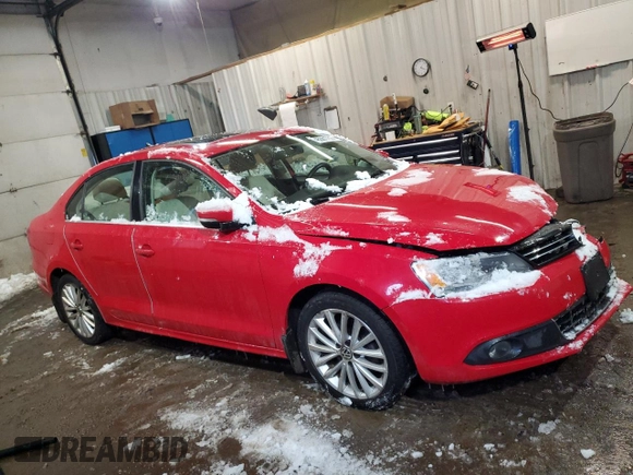 2012 Volkswagen Jetta SEL with VIN 3VWLP7AJ4CM407830, listed as a Copart auction lot 45081755 with 129,240 mi miles and Salvage title. Bid and sale history available at DreamBid. Image 4.
