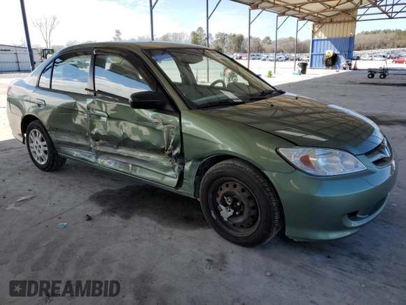 2004 Honda Civic LX with VIN 2HGES16544H519953, listed as a Copart auction lot 46410985 with 155,076 mi miles and Salvage Title. Bid and sale history available at DreamBid. Image 4.