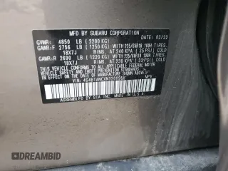 2022 Subaru Outback Limited with VIN 4S4BTANCXN3200958, listed as a Copart auction lot 54152995 with 40,536 mi miles and Salvage title. Bid and sale history available at DreamBid. Image 14.