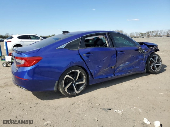 2022 Honda Accord Sedan Sport SE with VIN 1HGCV1F48NA066569, listed as a Copart auction lot 47106255 with 25,807 mi miles and Salvage Title. Bid and sale history available at carsss.com. Image 3.