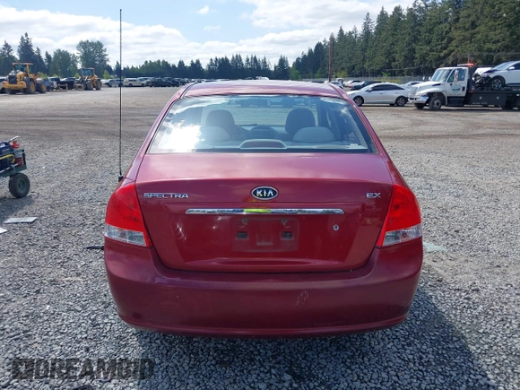2009 Kia Spectra EX with VIN KNAFE222195661572, listed as a IAAI auction lot 42148750 with 137,773 mi miles. Bid and sale history available at carsss.com. Image 17.