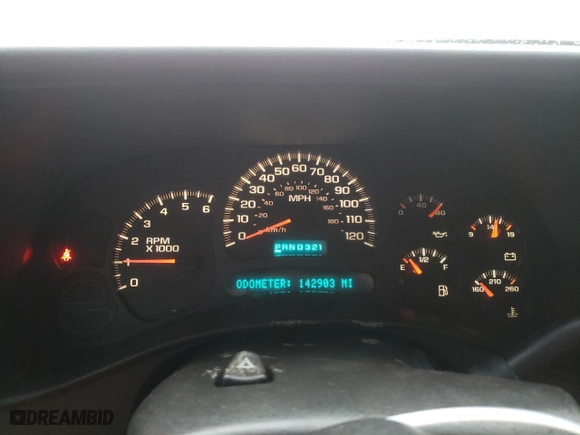 2004 Chevrolet Silverado 1500 Crew Cab LS with VIN 2GCEC13T341382494, listed as a Copart auction lot 45145695 with 142,903 mi miles and Salvage Title. Bid and sale history available at carsss.com. Image 9.