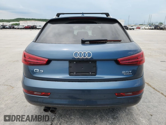 2018 Audi Q3 Premium Plus with VIN WA1JCCFS9JR014346, listed as a Copart auction lot 57994735 with 112,426 mi miles and Salvage title. Bid and sale history available at DreamBid. Image 6.