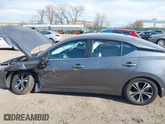 2022 Nissan Sentra SV with VIN 3N1AB8CV8NY206624, listed as a IAAI auction lot 41827642 with 24,455 mi miles and . Bid and sale history available at DreamBid. Image 18.