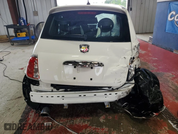 2015 FIAT 500 Abarth with VIN 3C3CFFFHXFT601900, listed as a Copart auction lot 62827495 with 21,274 mi miles and Salvage title. Bid and sale history available at DreamBid. Image 6.
