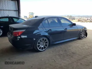 2008 BMW 5 Series 550i with VIN WBANW53598CT48525, listed as a Copart auction lot 48611945 with 103,546 mi miles and Salvage Title. Bid and sale history available at carsss.com. Image 3.