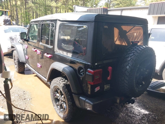 2021 Jeep Wrangler Unlimited Sport S with VIN 1C4HJXDG7MW714968, listed as a IAAI auction lot 41983752 with 50,980 mi miles. Bid and sale history available at carsss.com. Image 3.