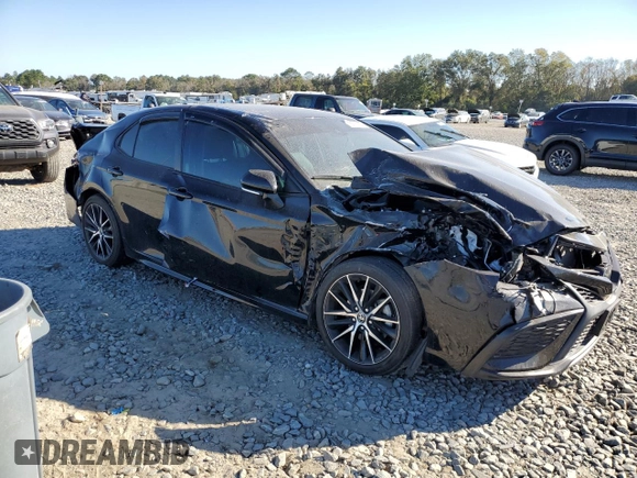 2022 Toyota Camry SE with VIN 4T1T11AK2NU044707, listed as a Copart auction lot 76313164 with 21,938 mi miles and Salvage Title. Bid and sale history available at DreamBid. Image 4.