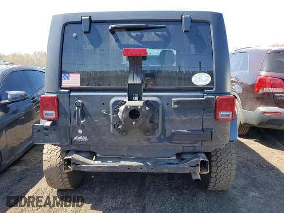 2017 Jeep Wrangler Unlimited Sahara with VIN 1C4BJWEG7HL552748, listed as a Copart auction lot 53086525 with 85,054 mi miles and Salvage title. Bid and sale history available at DreamBid. Image 6.