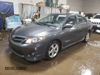 2012 Toyota Corolla L with VIN 2T1BU4EE8CC756338, listed as a Copart auction lot 46357755 with 156,496 mi miles and Salvage Title. Bid and sale history available at carsss.com. Image 1.