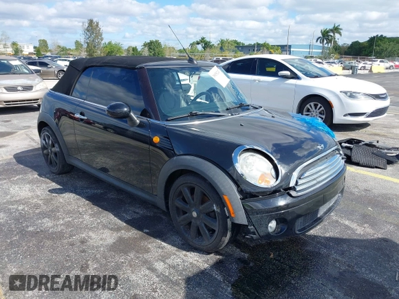 2010 MINI Convertible with VIN WMWMR3C54ATU96904, listed as a IAAI auction lot 39151247 with 109,019 mi miles and . Bid and sale history available at DreamBid. Image 1.