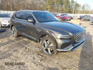 2025 Genesis GV80 Prestige with VIN KMUHEESC8SU222772, listed as a IAAI auction lot 41220766 with 3,528 mi miles and . Bid and sale history available at DreamBid. Image 1.