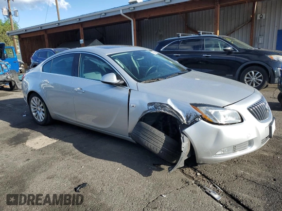 2011 Buick Regal CXL Turbo TO3 with VIN W04GX5GV0B1059288, listed as a Copart auction lot 56683995 with 131,643 mi miles and Salvage title. Bid and sale history available at DreamBid. Image 4.