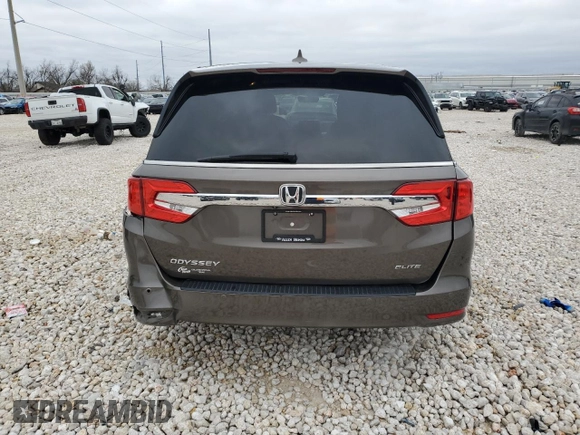 2019 Honda Odyssey Elite with VIN 5FNRL6H94KB004044, listed as a Copart auction lot 44556275 with 62,492 mi miles and Salvage Title. Bid and sale history available at DreamBid. Image 6.