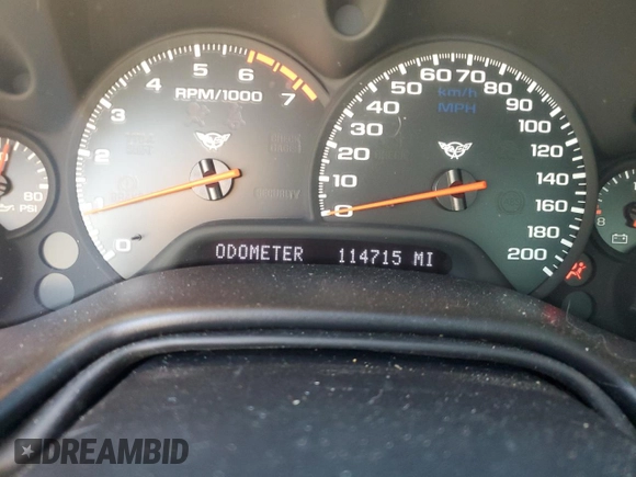 2004 Chevrolet Corvette with VIN 1G1YY22G545129712, listed as a Copart auction lot 76966583 with 114,715 mi miles and Salvage Title. Bid and sale history available at carsss.com. Image 9.