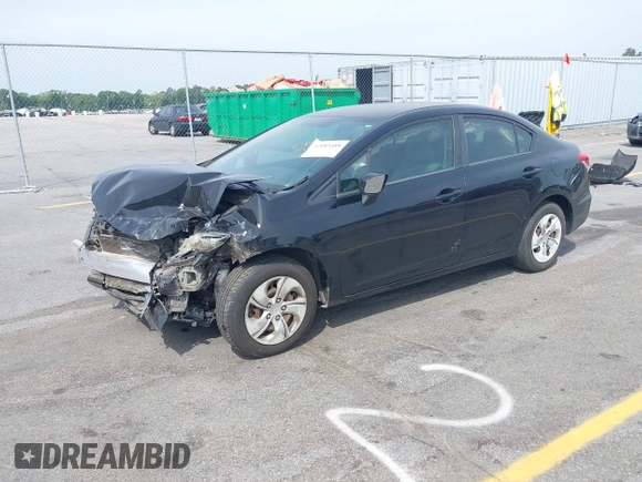 2015 Honda Civic LX with VIN 19XFB2F53FE043427, listed as a IAAI auction lot 42085488 with Not Provided miles and . Bid and sale history available at DreamBid. Image 2.