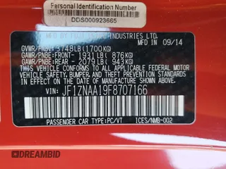 2015 Scion FR-S with VIN JF1ZNAA19F8707166, listed as a Copart auction lot 52811995 with 122,978 mi miles and Salvage Title. Bid and sale history available at carsss.com. Image 13.