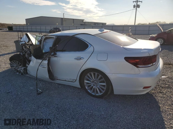 2014 Lexus LS 460 with VIN JTHBL5EF3E5129157, listed as a Copart auction lot 50662565 with Not provided miles and Salvage title. Bid and sale history available at DreamBid. Image 2.
